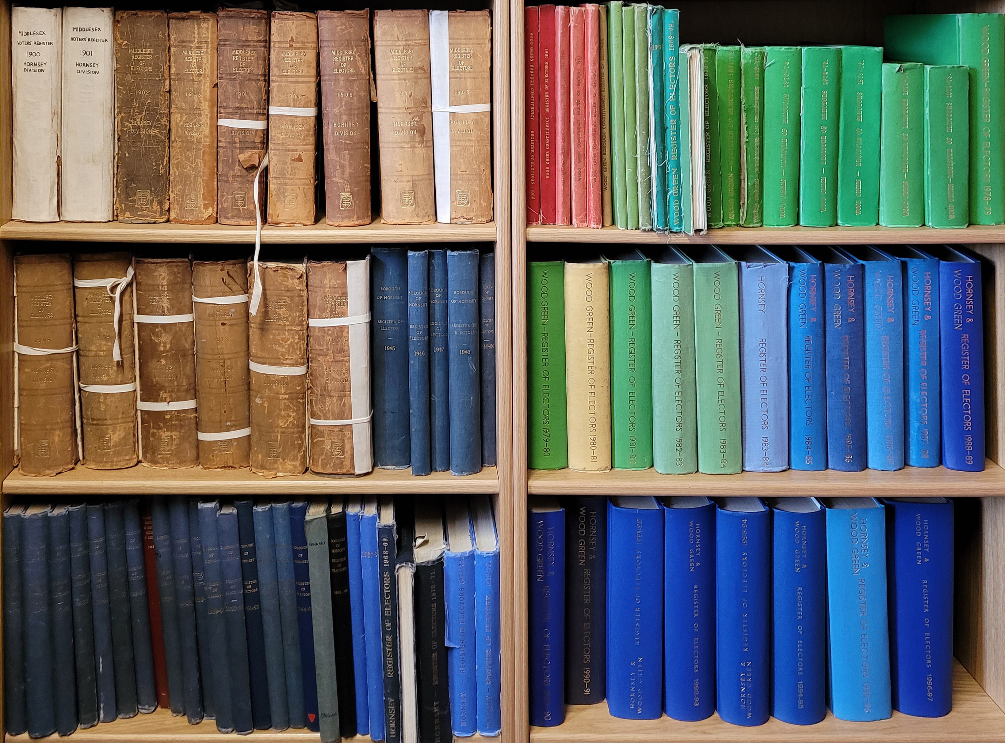 Various books found in the search room