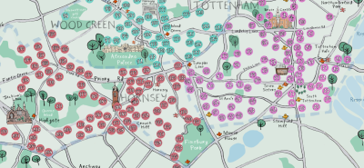Women's History Month map of Haringey