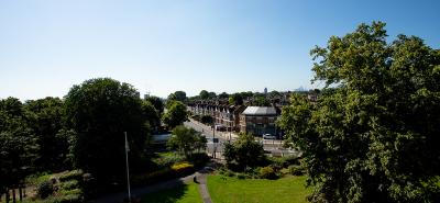 Birds eye view of Bruce Castle