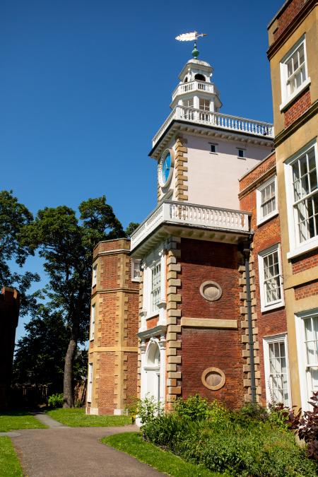 Side view of the main Bruce Castle entrance