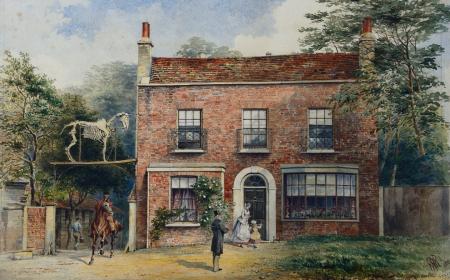 Watercolour painting of Turner's house