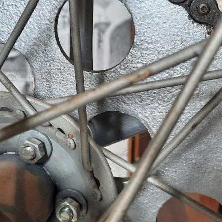 close up of bike