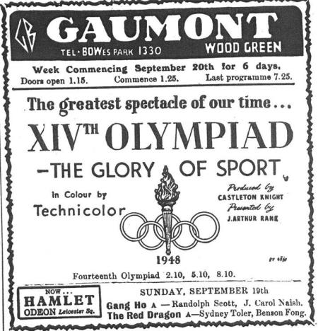 1948 olympics flyer