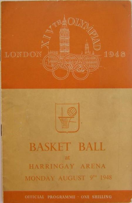 basketball programme for harringay arena, 1948 london olympics