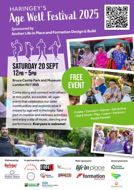 poster advertising haringey age well festival 2025