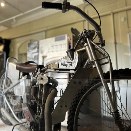 old motorbike on display in museum