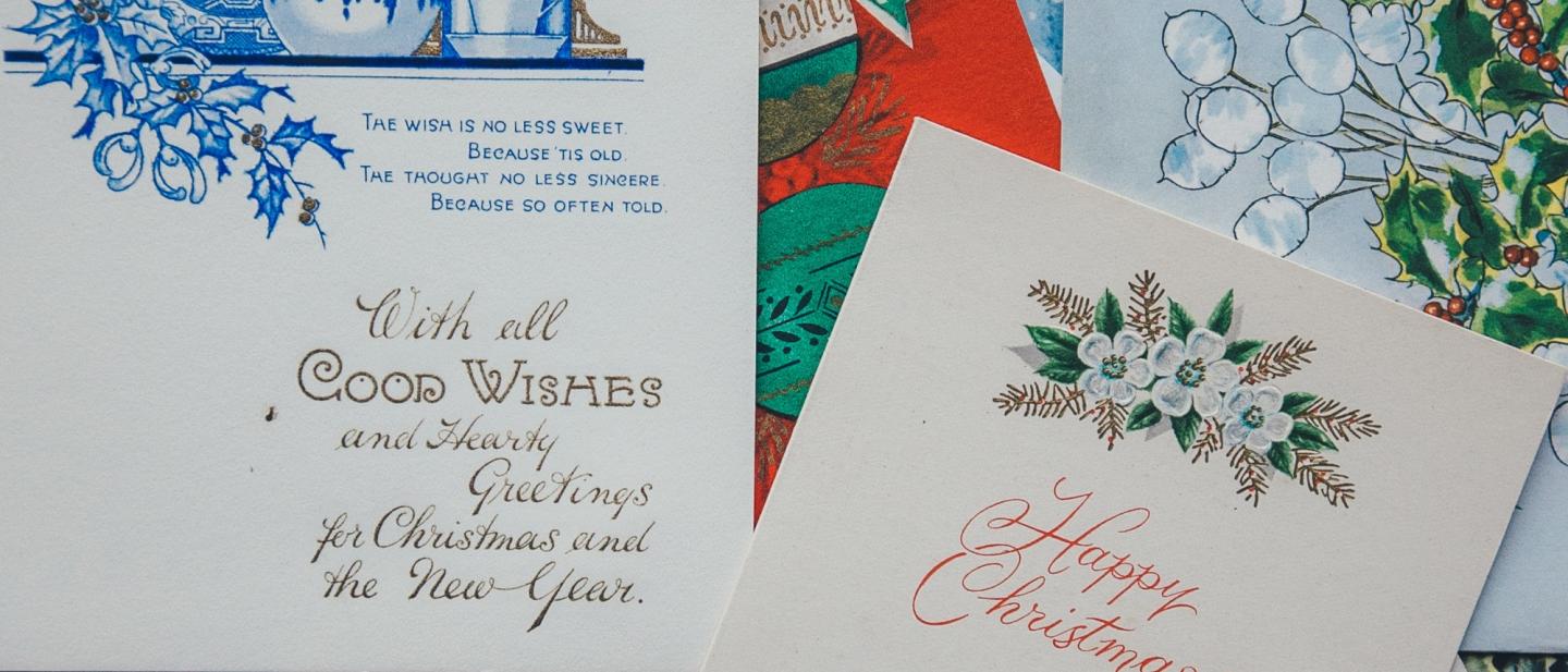 Vintage Christmas cards.