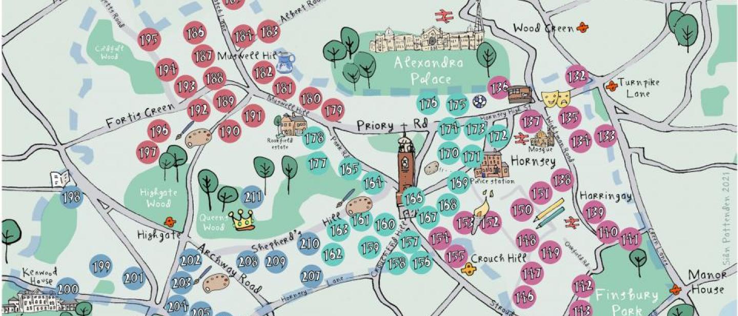 womens history map of Hornsey