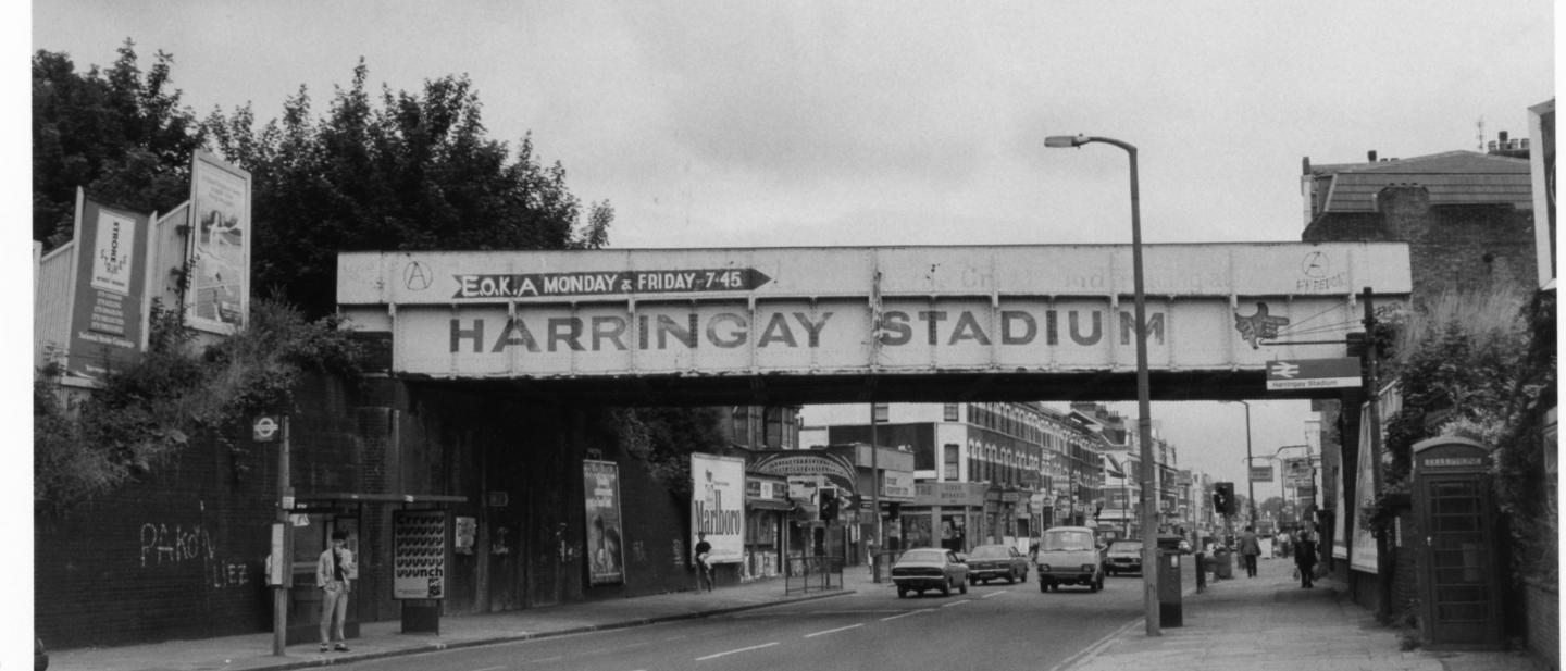 Picture of harringay stadium overground now called harringay green lanes 