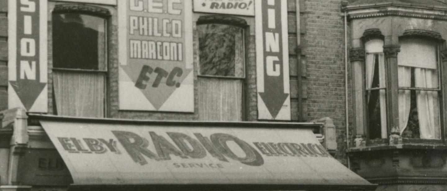 Radio store on Tottenham High Road from circa 1950