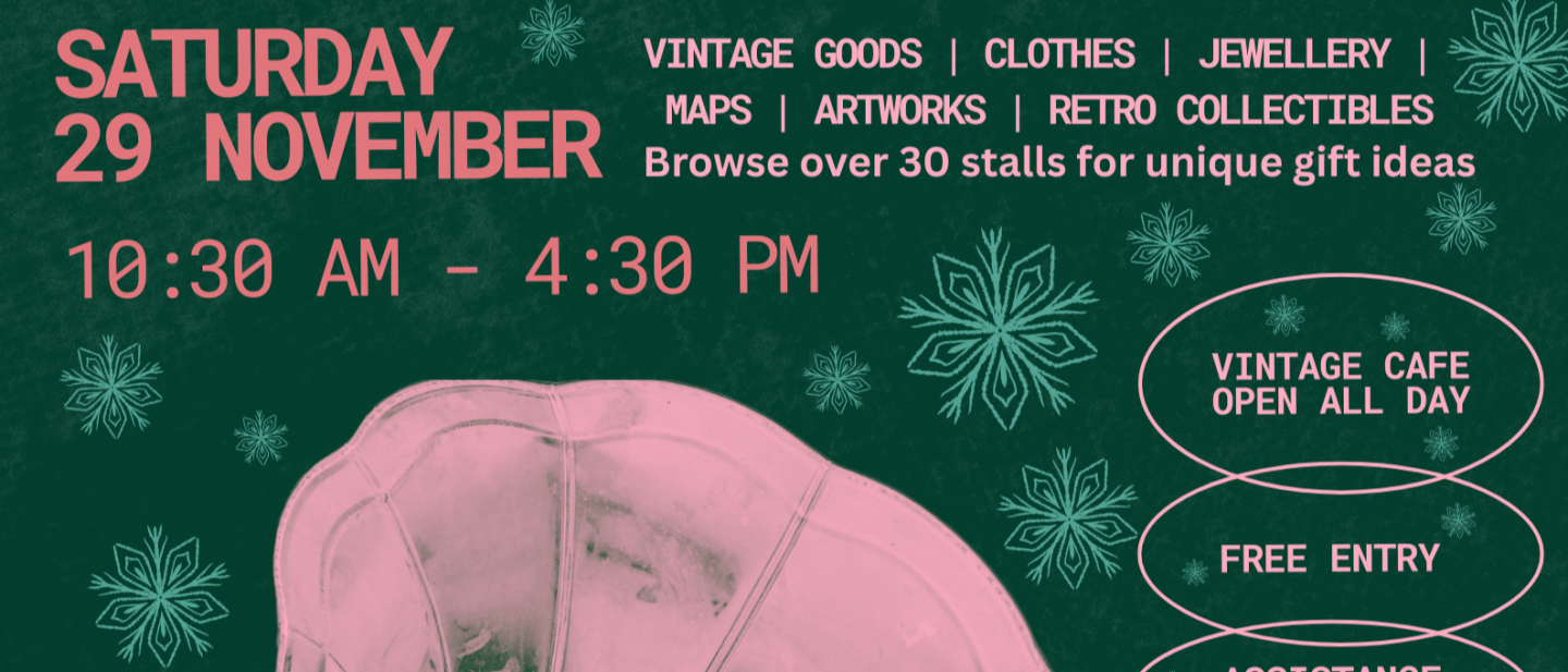Poster advertising vintage fair at Bruce Castle
