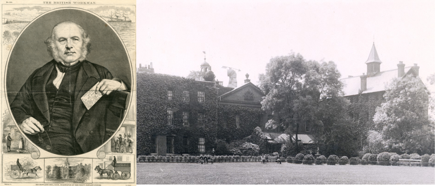 picture of rowland hill and bruce castle in the 19th century