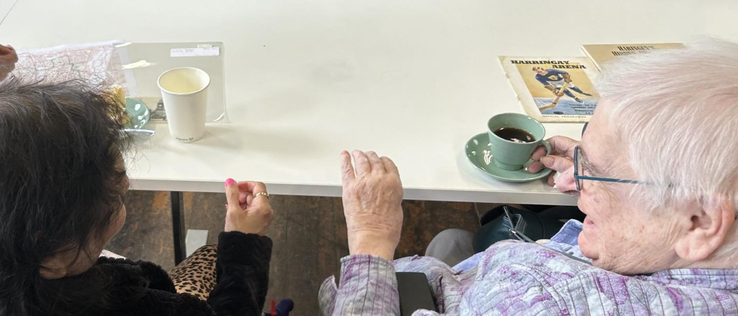 people at a dementia friendly heritage object handling workshop