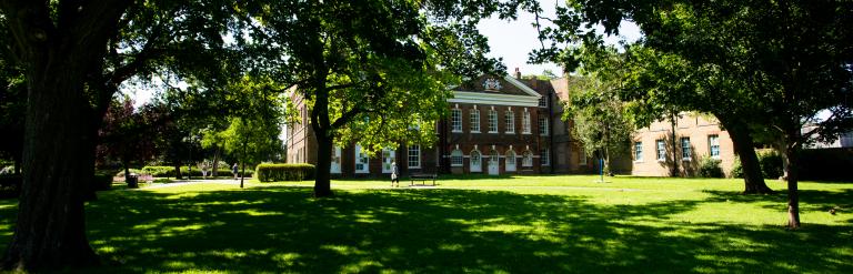 The front of Bruce Castle Museum from the lawns