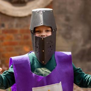 Photo of a child dressed up as a knight