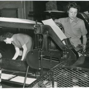 women with roller machine