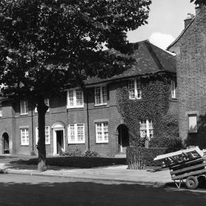 Black and white image of tower gardens estate in tottenham